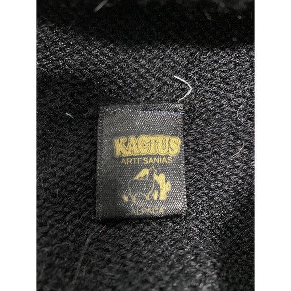 Kactus Artesanias Hooded Alpaca Knitted Pullover Tasseled Front Pocket One Size - Picture 7 of 10